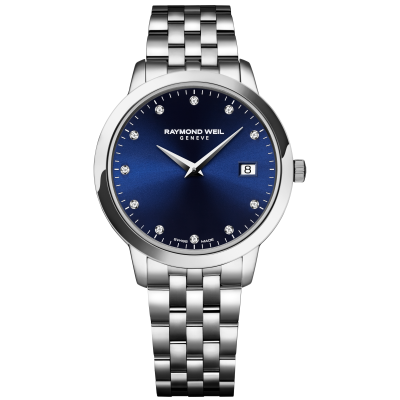 Raymond Weil Toccata 5388-ST-50081 Quartz, 34 mm, Edelstahl-Armband, Blue Dial