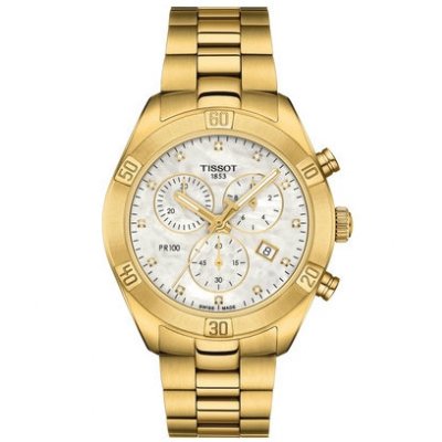 Tissot T-Classic PR 100 T101.917.33.116.01 Quartz Chronograph, Diamonds, 38 mm