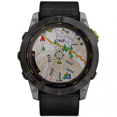 Garmin Enduro 2 Sapphire Solar, Carbon Gray DLC Titanium. Black UltraFit Nylon strap 010-02754-01 51 mm, Touch screen, Solar