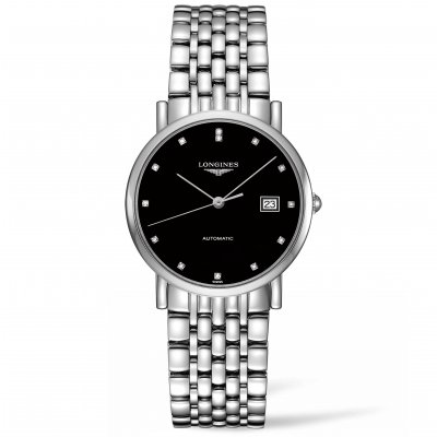 Longines Elegance L4.809.9.45.7 Diamante, Automatik, 34.50 mm