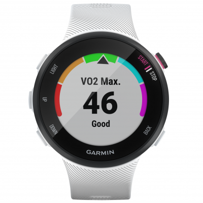 Garmin Forerunner 45S, White 010-02156-10 39.5 mm, Power Glass, Vode odolnosť 50M