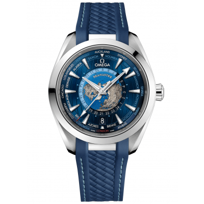 Omega Seamaster Aqua Terra 150M Worldtimer GMT 220.12.43.22.03.001 Manufaktúrny kaliber, Wasserdicht  150M, 43 mm