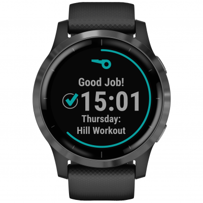 Garmin Vivoactive 4 Black/Slate 010-02174-13 45.1 mm, Corning Gorilla® Glass, Wasserdicht  50M