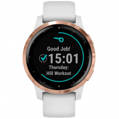 Garmin Vivoactive 4S White/Rose Gold 010-02172-23 40 mm, Corning Gorilla® Glass, Wasserdicht  50M