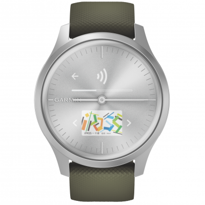 Garmin Vivomove Style, Silver-Moss Green 010-02240-21 42 mm, Corning Gorilla® Glass, Vode odolnosť 50M