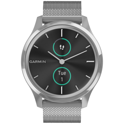 Garmin Vivomove Luxe, Silver, Milanese 010-02241-23 42 mm, Corning Gorilla® Glass, Vode odolnosť 50M