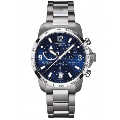 Certina DS Podium C001.639.44.047.00 GMT, Quartz Chronograph, 42 mm