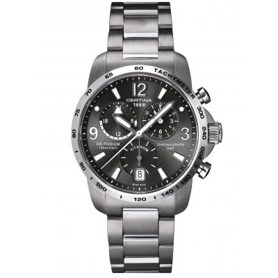 Certina DS Podium C001.639.44.087.00 GMT, Quartz Chronograf, 42 mm