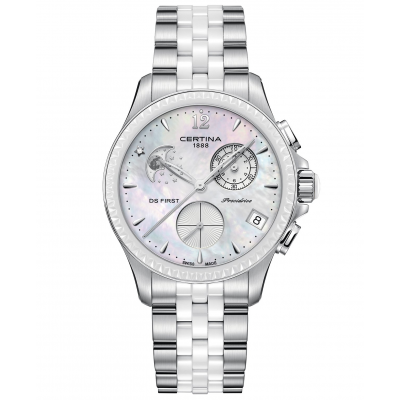 Certina DS First Lady C030.250.11.106.00 Moonphase, Quarz-Chronograph, 38 mm
