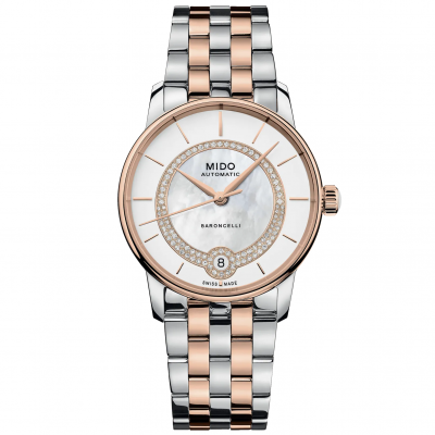 Mido Baroncelli Lady Necklace M037.807.22.031.00 Diamonds, Automatic, 33 mm