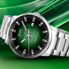 Mido Commander Gradient with transparent green dial